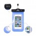 Waterproof 20M Dry Diving Pouch Cover Case Bag For iPhone 5 4 4S 4.5" Cellphone-Blue