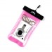 Waterproof 20M Dry Diving Pouch Cover Case Bag For iPhone 5 4 4S 4.5" Cellphone-Pink