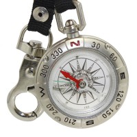 Camping Keychain Portable Compass Survival Compass with Alloy Silver New