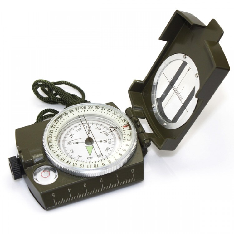 High Quality Pocket Military Army Geology Metal Compass Military Green Color