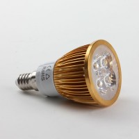 E14 4W LED Spot Light Bulbs Lamp Cool White LED Light AC85-265V 360lm Golden Shell