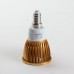 E14 4W LED Spot Light Bulbs Lamp Cool White LED Light AC85-265V 360lm Golden Shell