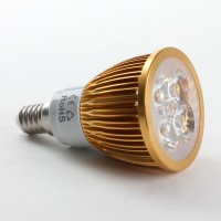 E14 4W LED Spot Light Bulbs Lamp Warm White LED Light AC85-265V 360lm Golden Shell