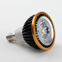 E14 4W PRA20 LED Spot Light Bulbs Lamp Cool White LED Light AC85-265V 360lm Black Shell