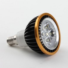 E14 4W PRA20 LED Spot Light Bulbs Lamp Cool White LED Light AC85-265V 360lm Black Shell