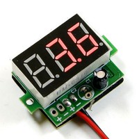 3~30V Small Voltmeter Digital Lithium Battery Tester Red LED DC Voltage Meter