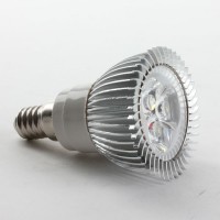 Aluminium Shell E14 3W LED Spot Light Bulbs Lamp Cool White LED Light AC85-265V 270lm 6000k 