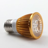 Golden Shell E27 6W LED Spot Light Bulbs Lamp Cool White LED Light AC85-265V 400lm 6000k