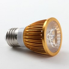 Golden Shell E27 6W LED Spot Light Bulbs Lamp Cool White LED Light AC85-265V 400lm 6000k