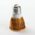 Golden Shell E27 6W LED Spot Light Bulbs Lamp Cool White LED Light AC85-265V 400lm 6000k