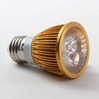 Golden Shell E27 6W LED Spot Light Bulbs Lamp Warm White LED Light AC85-265V 400lm 4000k