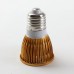 Golden Shell E27 6W LED Spot Light Bulbs Lamp Warm White LED Light AC85-265V 400lm 4000k