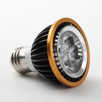E27 4W PAR20 LED Spot Light Bulbs Lamp Cool White LED Light AC85-265V 360lm Black Shell