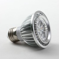 E27 5W PAR20 LED Spot Light Bulbs Lamp Cool White LED Light AC85-265V 460lm Silver Shell