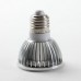 E27 5W PAR20 LED Spot Light Bulbs Lamp Cool White LED Light AC85-265V 460lm Silver Shell