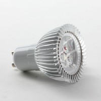 Aluminium Shell GU10 3W LED Spot Light Bulbs Lamp Cool White LED Light AC85-265V 270lm 6000k 