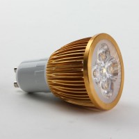 GU10 4W LED Spot Light Bulbs Lamp Warm White LED Light AC85-265V 360lm 3000k Golden Shell