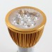 GU10 4W LED Spot Light Bulbs Lamp Warm White LED Light AC85-265V 360lm 3000k Golden Shell