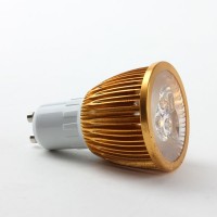 GU10 6W LED Spot Light Bulbs Lamp Warm White LED Light AC85-265V 400lm 3000k Golden Shell
