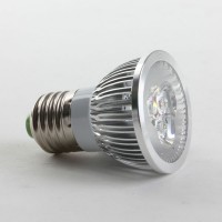 Aluminium Shell E27 3W LED Spot Light Bulbs Lamp Cool White LED Light AC85-265V 270lm 6000k 