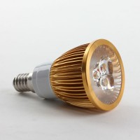  E14 6W LED Spot Light Bulbs Lamp Cool White LED Light AC85-265V 460lm 6000k Golden Shell