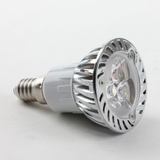  E14 3W LED Spot Light Bulbs Lamp Cool White LED Light AC85-265V 270lm 6000k Round