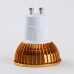 GU10 3W LED Lamp LED Light Bulbs Lamp Warm White LED Light 85-265V 270lm 3000k Golden Shell
