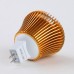 Mr16 3W LED Spot Light Bulbs Lamp Warm White LED Light AC/DC 12V 270lm 3000k Golden Shell