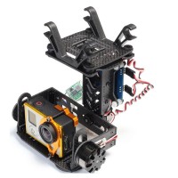 AX-2208 Shock-Absorbing Brushless Gimbal Two Axis Carbon Fiber Aerial Photography Camera PTZ for Gopro 3