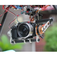2-Axis Brushless Gimbal Camera Mount+Gimbal Control +Motor for 5N Mini DLSR Cameras Aerial Photography