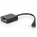 Mini HDMI Male to VGA Female Video Adapter Cable Converter 1080P Audio Line Out