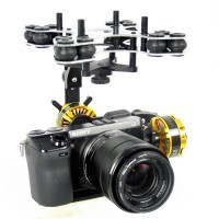 Falcon Pro FPV 2 axis Brushless Gimbal Camera Mount PTZ w/ Motors & Controller for Mini DSLR & Similiar Cameras Aerial Photography