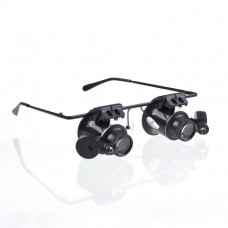 Glasses Type 20X Watch Repair Magnifier with LED Light 