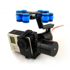 Aluminum FPV Brushless Gimbal Camera PTZ Kit w/ 2pcs Motors+Controller for Gopro 3 Camera Aerial Photography