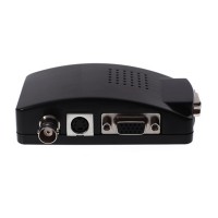 HDV200-B BNC/Svideo to VGA Converter (Upscaler) Support PC Resolution XGA to UXGA