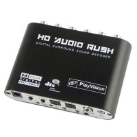 Playvision HDV-51R Digital Audio converter 5.1 Channel DTS/AC-3 Digital Surround Sound Audio Decoder 