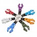 Metal Alloy Ornament Hung Mountaineering Buckle Clamper Key Ring Clipper Cabinet Hook Assorted Color