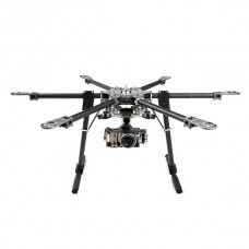 X-CAM CF870 Folding Multi-Copter Carbon Fiber Hexacopter 9.5kg+SkyKnight 2 Axis Brushless Gimbal Combo