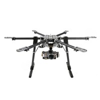 X-CAM CF870 Folding Carbon Fiber Hexacopter 9.5kg w/ Motor&ESC+SkyKnight 2 Axis Brushless Gimbal ARF Combo