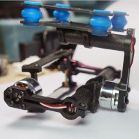 Gopro 1 2 3 FPV 360 deg Two-Axis Carbon Fiber Brushless Camera Gimbal Direct Drive FPV PTZ w/ 2pcs Motor 