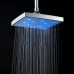 Hot 8 Inch Single Function Temperature Sensitive Rainfall LED Shower Head Chrome