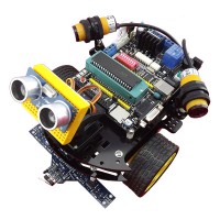 C51 Development Board Tracking Smart Car Chassis Platform Robotic Car Kit with Ultasonic & Other