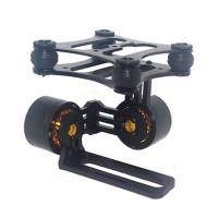 Black CNC Brushless Camera Gimbal Mount with 2 LD2208 Brushless Motors For FPV Gopro 3 Photography