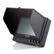 Lilliput 7" FPV Monitor 665/O/P Peaking Zebra Exposure Hdmi In/out Dslr 5Diii 7D w/ Sunshade