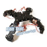 12 DOF Spider Robotic Aluminium Robot Beast Mount Kit w/ Servo Horn Four Legg Educational Toys