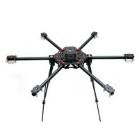 Flying 850mm High Strength Multi-Copter 22mm Carbon Fiber FPV Hexacopter Folding Multicopter w/ CF Landing Skid