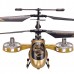 F105 Mini Avatar 4CH RC Remote Control Helicopter With Gyro LED Golden Children Toy