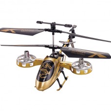 F105 Mini Avatar 4CH RC Remote Control Helicopter With Gyro LED Golden Children Toy