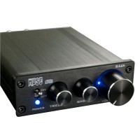 MUSE SA50 68W x2 T-AMP Amplifier TDA7489L EQ Bass Treble w/ Power Adapter-Black Panel