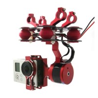 Red 2-axis BGC Brushless Camera Gimbal GoPro3 DJI Phantom Motors Controller PTZ Complete DIY KIT Set